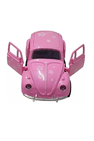 alpmodel Sürtmeli Desenli Kaplumbağa Araba Vosvos Araba 12 Cm Pembe