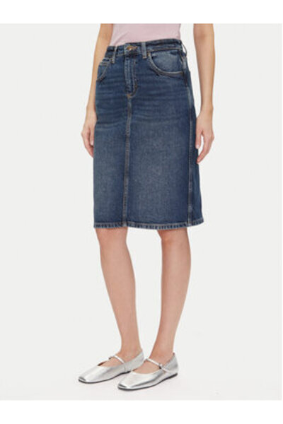 Lee Γυναικεία Φούστα Τζιν 112355270 Μπλε Σκούρο Μπλε