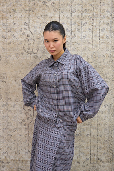 KÜÇÜĞÜM BUTİK Сіра сорочка в чорну смужку