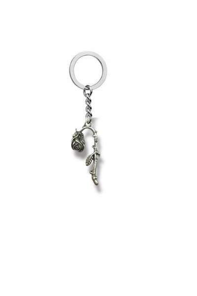 Herşey Nota Rose Figured Unisex Keychain – Elegant, Romantic and Unique Design