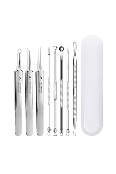 Orora Set 8 pensete Orora pentru extracția comedoanelor, model diamantat, ant...