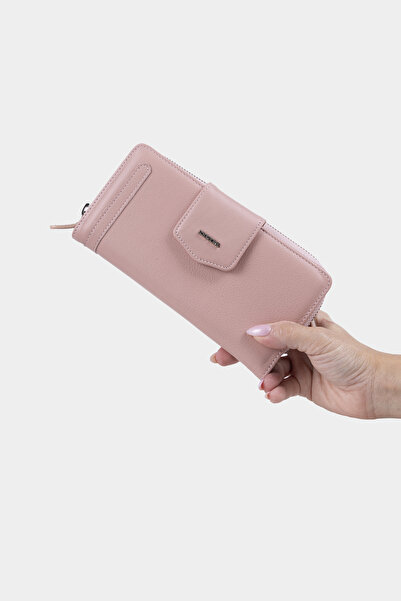 Lysande Women's Leather Wallet with Zipper Coin Compartment and Multi-Card Holder