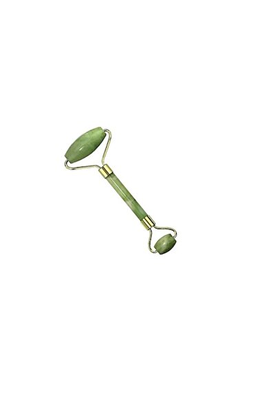 NO BRAND Rolă de masaj facială cu nefrită, două capete, verde