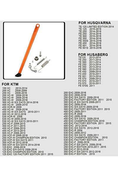 Choice4 مسند جانبي برتقالي اللون للدراجات النارية موديلات 2008-2016 مع طقم زن...