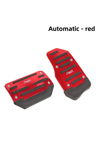 Choice4 طقم دواسات سيارة أوتوماتيكية حمراء جديدة مكون من 3 قطع، عالمي، مانع ل...