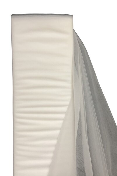 Hobigram Off-White Dream Tulle 100X300 cm | Engagement, Henna, Wedding, Bundle, Door and Party Decoration Fabric 5 Meters