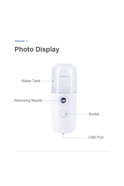 OEM Dispozitiv hidratant facial, Spray Hidratare Faciala, abur rece, hidratare, 30 ml, port USB, Alb