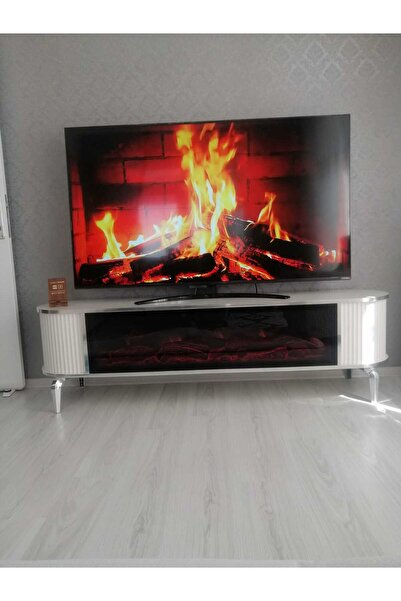 ALSAN DEKOR Tv ünitesi şömineli Tv sehpa
