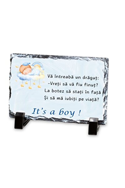 CrisPrint Rectangle with slate plate – Personalized request for godfather boy