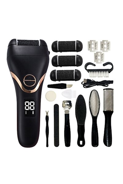 OEM Pilă electrică pentru picioare cu afișaj digital, lanternă, kit profesion...