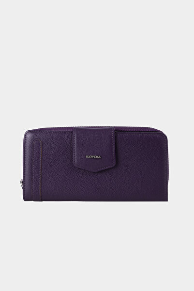 Lysande Women's Leather Wallet with Zipper Coin Compartment and Multi-Card Holder