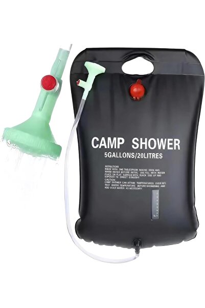 AutoFamily حقيبة استحمام محمولة من أوتو فاميلي - سعة 20 لترًا/5 جالون | دش للتخييم والمشي لمسافات طويلة