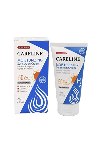 Careline كيرلاين كريم ترطيب بعامل وقاية 50 SPF من الشمس - 80 جم