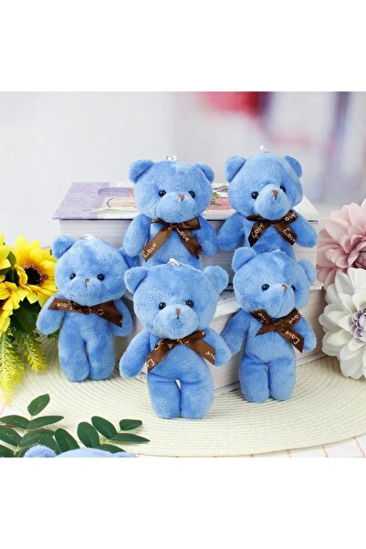 Wolawood Yumoş Mini Peluş Ayıcık 5’li Set Tatlı Şirin Sevimli Bebek Ayı Çanta...