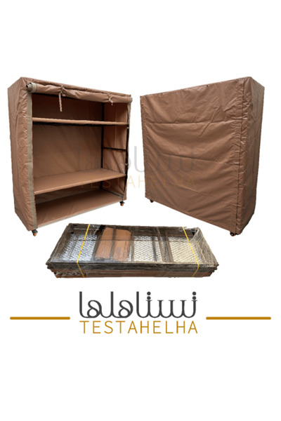 Chinastore خزانة متنقلة معزولة حرارياً بثلاثة رفوف (2 متر بني)