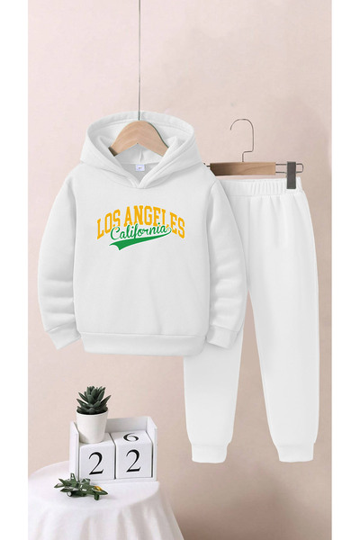 LAPS طقم رياضي للأطفال من الأولاد/البنات مطبوع عليه لوس أنجلوس