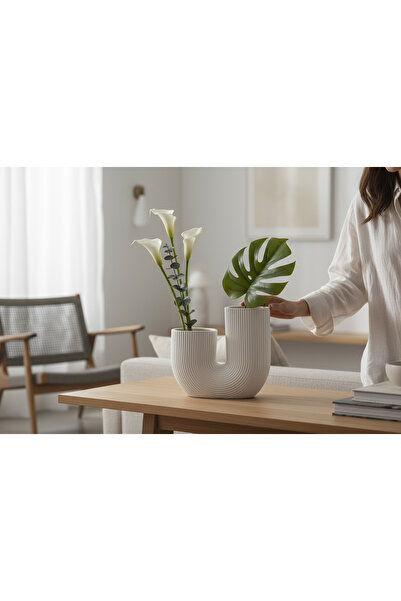 zezedesing Διακοσμητικό Κεραμικό Βάζο 18 x 5,6 x 16 εκ.