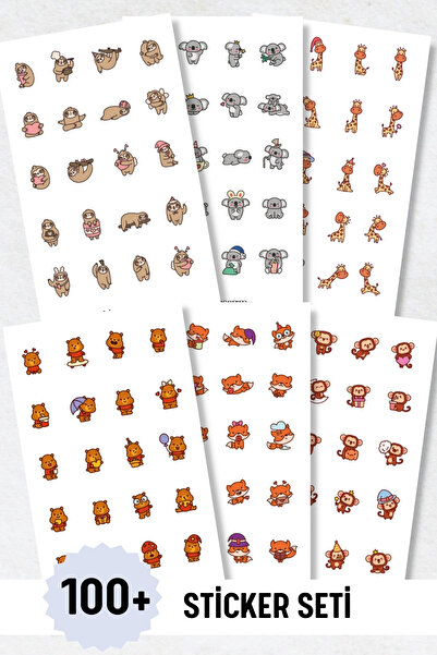 Eldesen Tasarım 6'lı Sticker Seti / Bullet Journal / Scrapbook / Ajanda Etike...