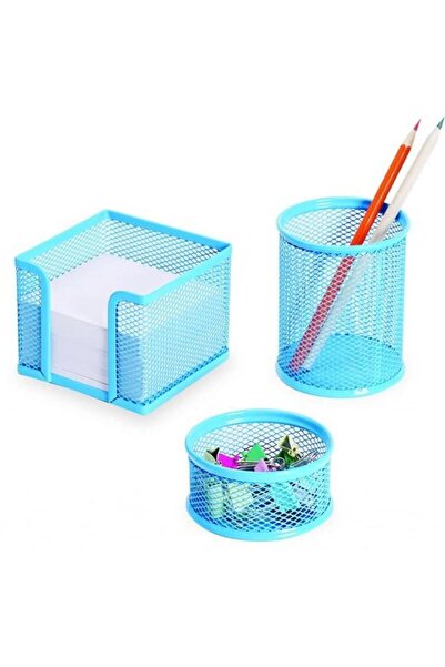 Gıpta Metal Table Set Blue 3 Pieces