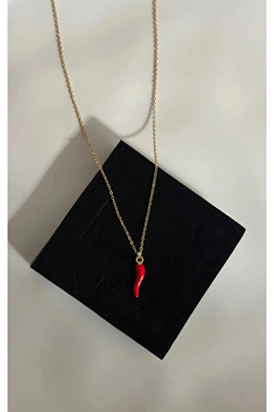 STAİNLES Altın Kaplama 'Corno Magico' Şans Kolyesi