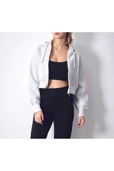 Noa Noa Къс суичър с три нишки с цип