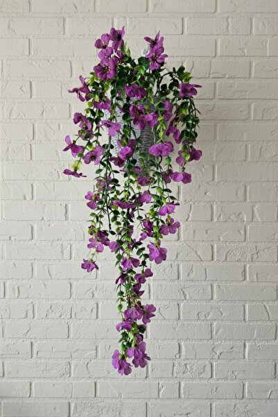 Dekosimge Yapay Sarkan Menekşe Bitki Sarmaşık 5 Dallı 75 Cm Çiçek Begonvil Bahardalı Lila