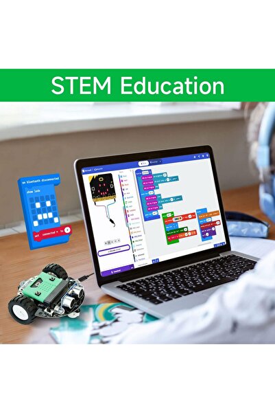 Yahboom مجموعة بناء علوم البرمجة من Micro:bit DIY، ألعاب ذكية، سيارة، مجموعة روبوتية، تعليمية ST