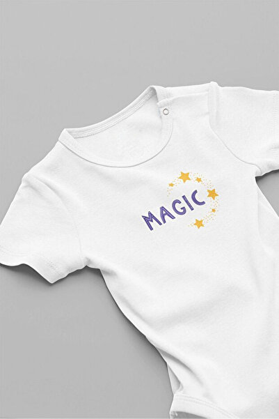 FORMİRA Organic 100% Cotton Magic Printed Snap Fastener Baby Bodysuit Jumpsui...