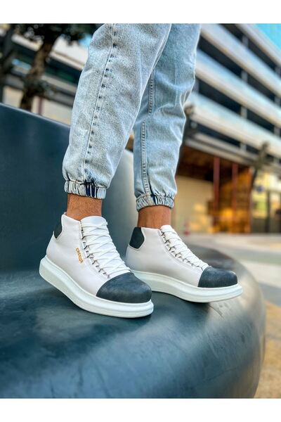 Zapatos حذاء رياضي رجالي من CH258 Roma بألوان متعددة ورباط من الجلد CBT - أبي...