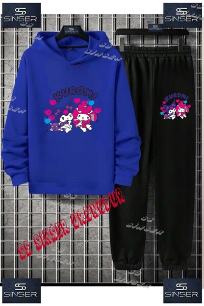 SS SİNSER Children's Unisex Tracksuit with Hoodie Printed with the Text "Kuro...