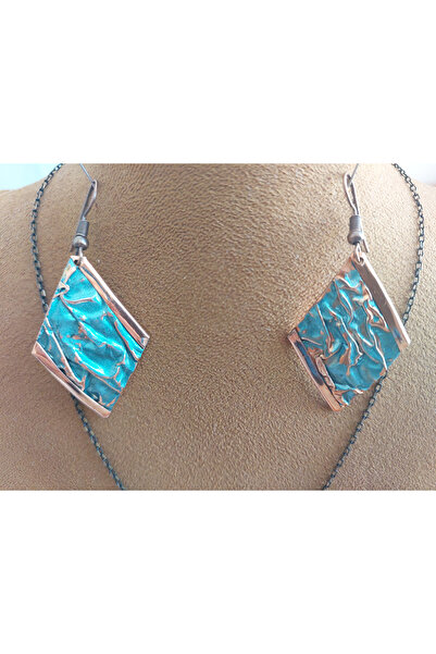 Laja&Co Pure Copper 2-Piece Jewelry Set, Necklace Earring Set