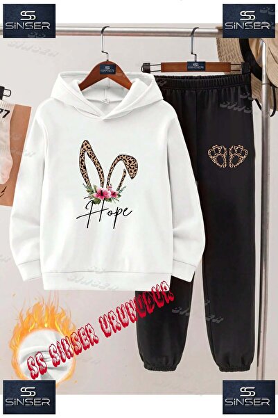 SS SİNSER Children's Unisex Printed Hooded Tracksuit Set with a Pattern of a ...