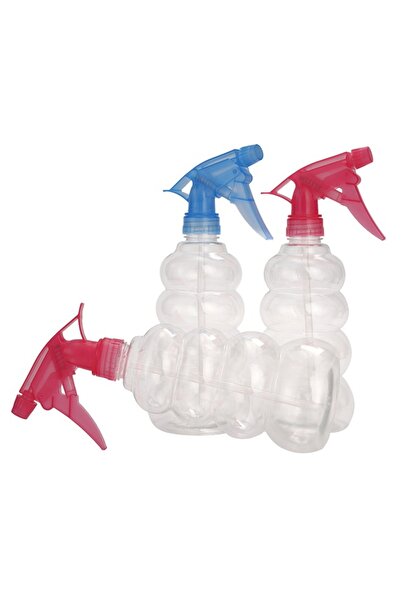 Lawazim Spray Bottle Set 3 Piece 500ml Transparent with Adjustable Nozzle