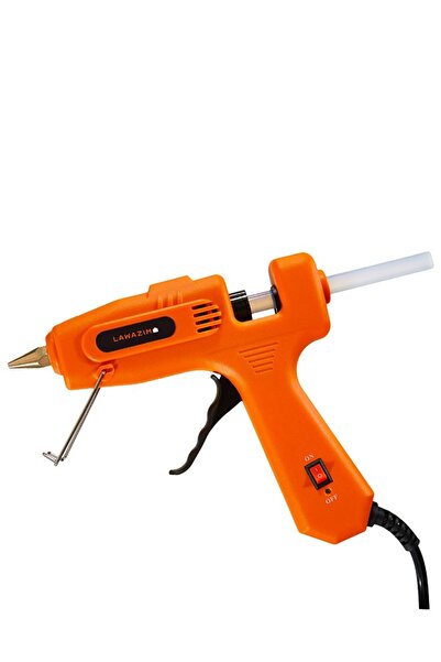 Lawazim موزع غراء ساخن 60 واط مع مفتاح تشغيل وإيقاف LED وتسخين سريع - برتقالي