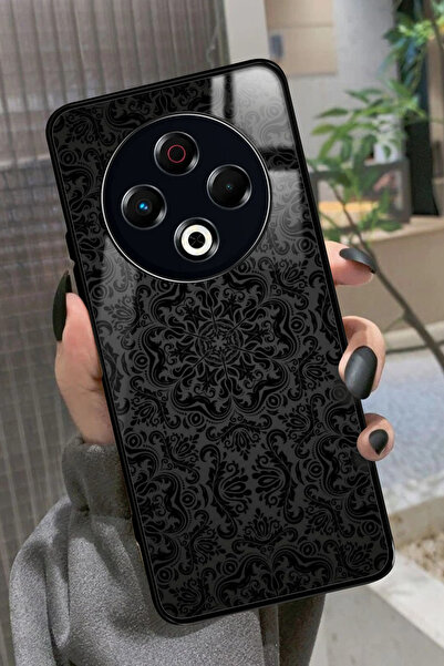 TECNO Spark 30 Uyumlu Siyah Karışık Tasarımlı Parlak Premium Kılıf