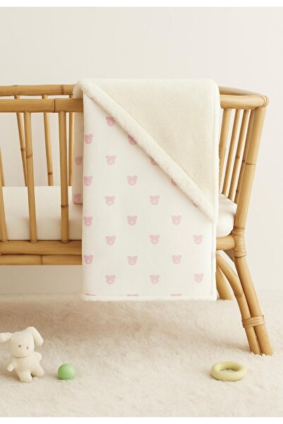 Abelia Baby Organik Pamuklu Müslin/Polar Çift Taraflı Wellsoft Bebek Battaniyesi