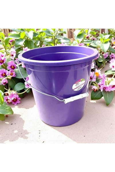 ÇEÇEN HOME Lila-Mor Kapaksız Su Kovası Temizlik Kova Plastik Tutmalı 3 No 10 Lt