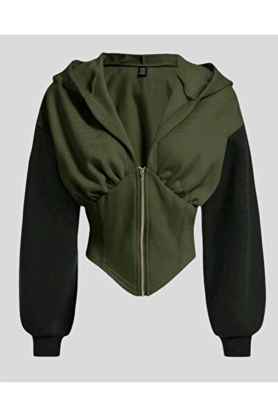 Gofeel 3 İplik Şardonlu Fermuarlı Modern Uzun Kollu Kesim Korse Ceket