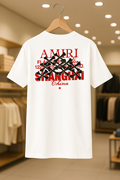 C&C OKULCUNUZ تي شيرت كبير الحجم مطبوع عليه عبارة 'Bone' للجنسين، مصنوع من القطن بنسبة 100%، قماش سميك يسمح بالتهوية