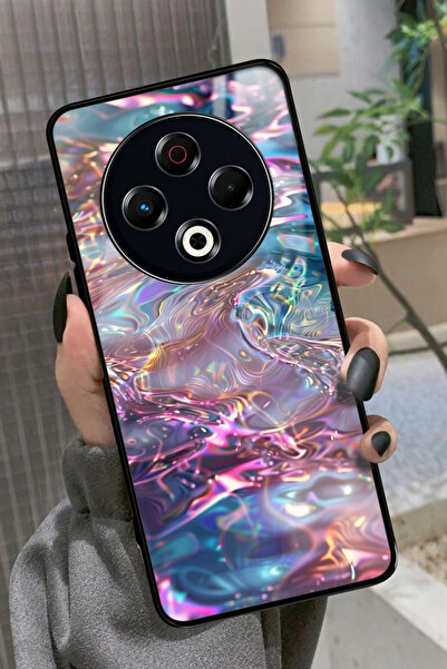 TECNO Spark 30 Uyumlu Simli Dalga Tasarımlı Parlak Premium Kılıf