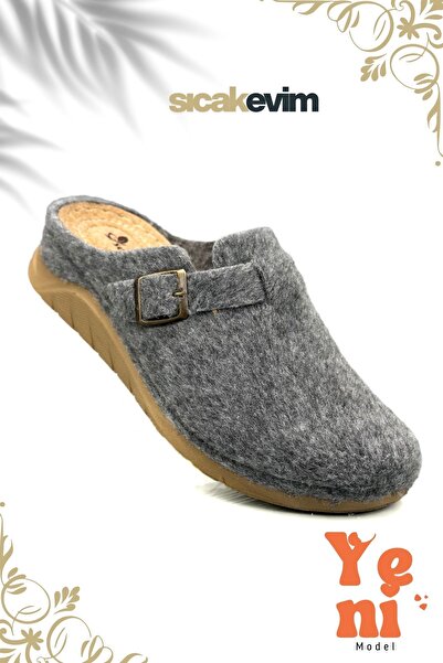 sermoda Ανδρικές παντόφλες για το σπίτι – Παντόφλες με ελαφριά σόλα από πολυελαίους, ζεστές παντόφλες με χαλί, γκρι