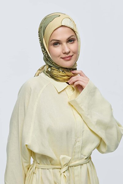 Modakaşmir Şakayık Desen Bambu Eşarp