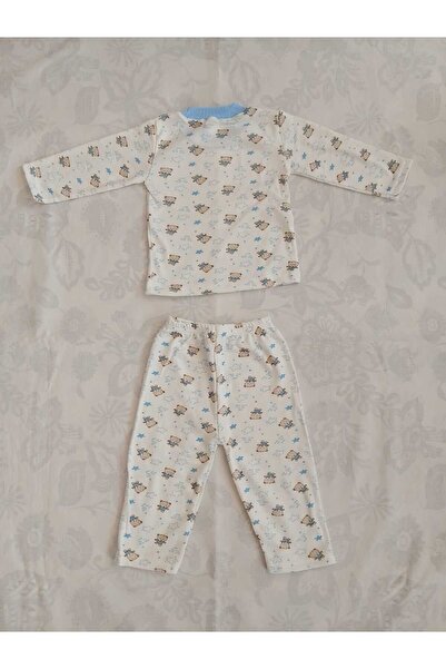 LEVENT BEBE Yıldızlı Ayı Baskılı 1/3 Yaş Çocuk Pijama Takımı