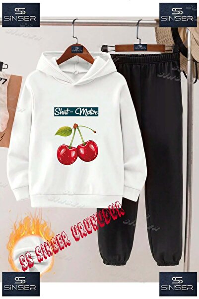 SS SİNSER Children's Unisex Custom Printed Hooded Tracksuit Set with the Text...