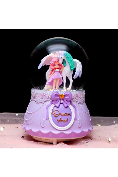 keyfim shop Pembe Unicorn Ve Sevimli Kız Temalı Büçük Boy Püskürtmeli Müzikli...