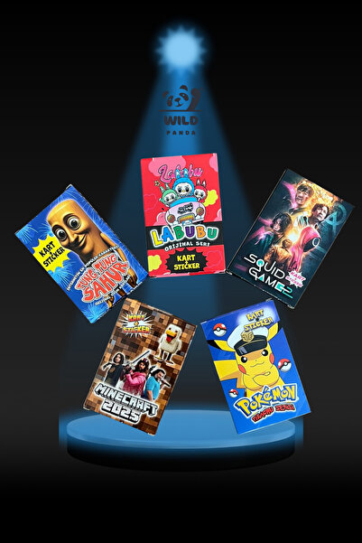 wildpanda باقة الترفيه / تونغ تونغ سحور - بوكيمون - ماين كرافت - لابوبو - لعبة الحبار 2 / بطاقات ألعاب مختلفة