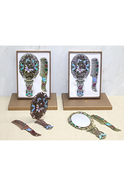 Genel Markalar Kelebek Katlanabilir Ayna Ve Tarak Seti Büyük Boy Alk4981