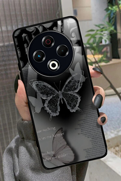 TECNO Spark 30 Uyumlu Kelebek Tasarımlı Parlak Premium Kılıf