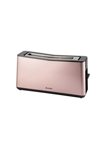 DEKORANLA Şık Rose Gold Ekmek Kızartma Makinesi, Beyaz Renkli, Pratik ve modern tasarım