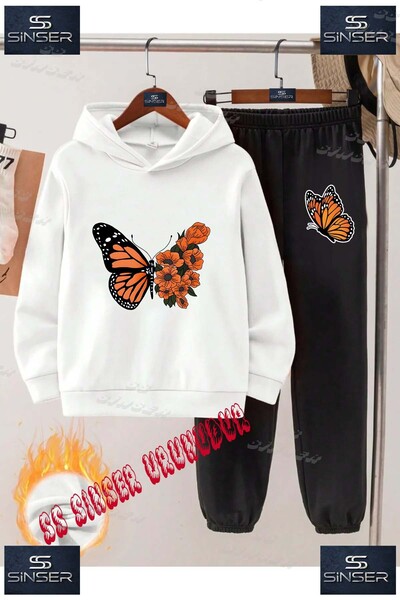 SS SİNSER Children's Unisex Custom Printed Hooded Tracksuit Set with the Desi...